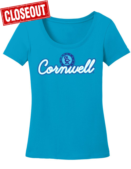 Picture of Ladies S/S Turquoise Scoop Neck T-shirt