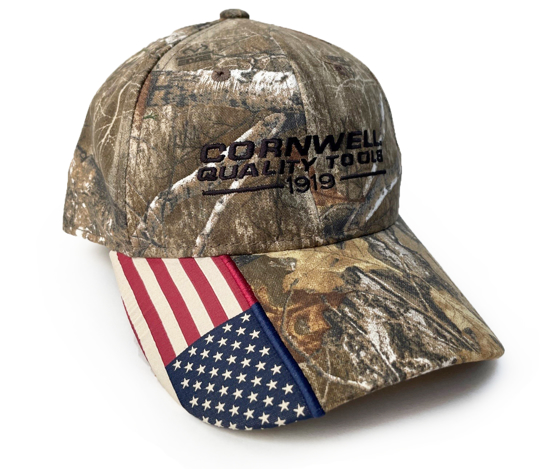 Picture of Realtree Camo Edge Hat with Flag on Bill