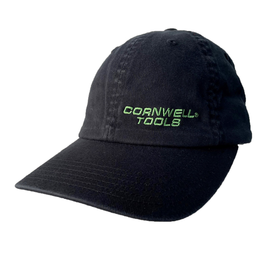 Picture of Black Unstructured Hat with Green Logo