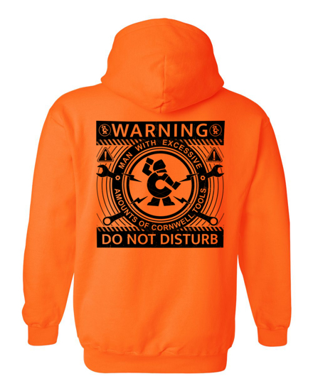 Picture of Do Not Disturb - Safety Orange Hooded Sweatshirt - M